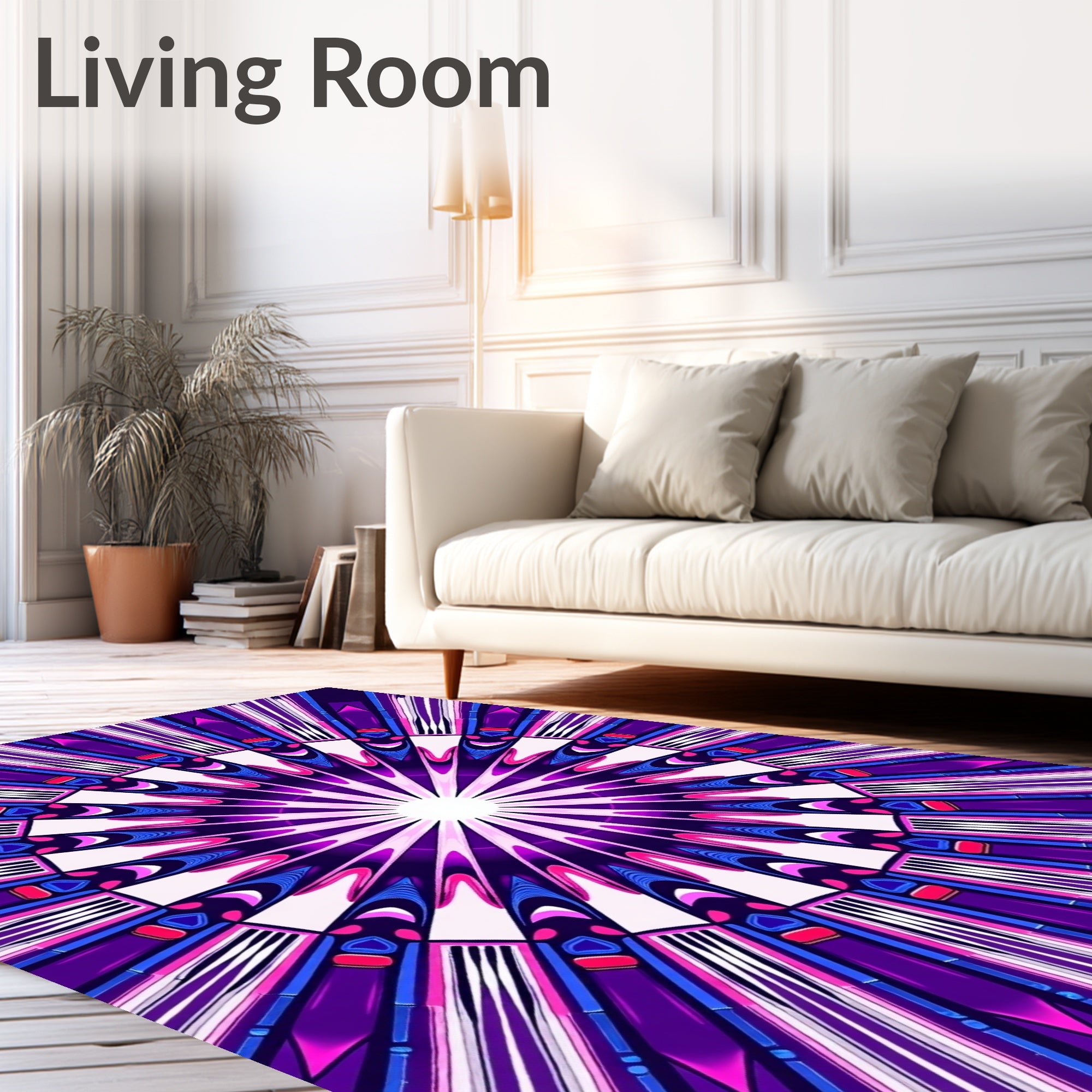 Radiant 2Tone Geometric Design Rug