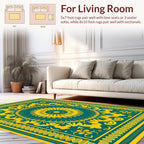 Ornate Mandala Floral Pattern Rug