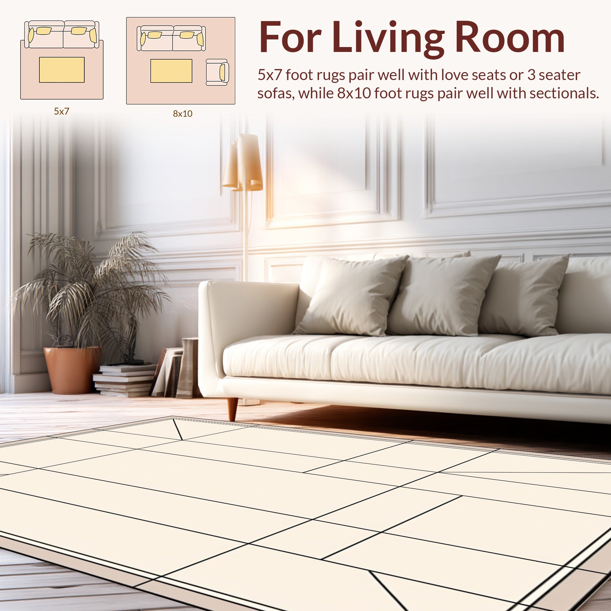 Abstract Geometric Line Art Rug