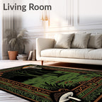 Enchanted Forest Mushroom Art Nouveau Rug