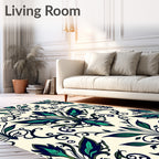 Classic Floral Swirl Pattern Rug