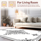 Classic Floral Scroll Mandala Design Rug