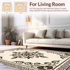 Classic Floral Scroll Frame Design Rug