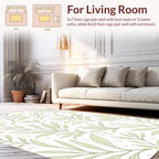Delicate Leaf Pattern with Pink Accents Rug