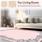 Art Nouveau Floral Scroll Pattern Rug