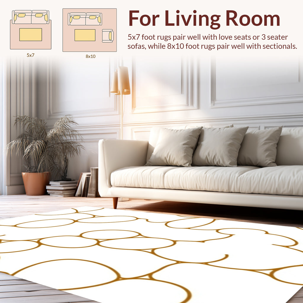 Organic Linked Circles Design Rug