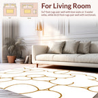 Organic Linked Circles Design Rug
