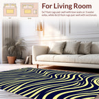Bold Wavy Stripe Pattern Design Rug