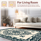 Damask With Intricate Symmetry Pattern Rug