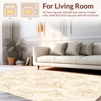 Elegant Botanical Swirls Pattern Rug
