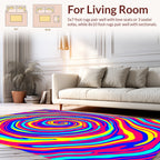 Vivid Swirl Pattern Rug