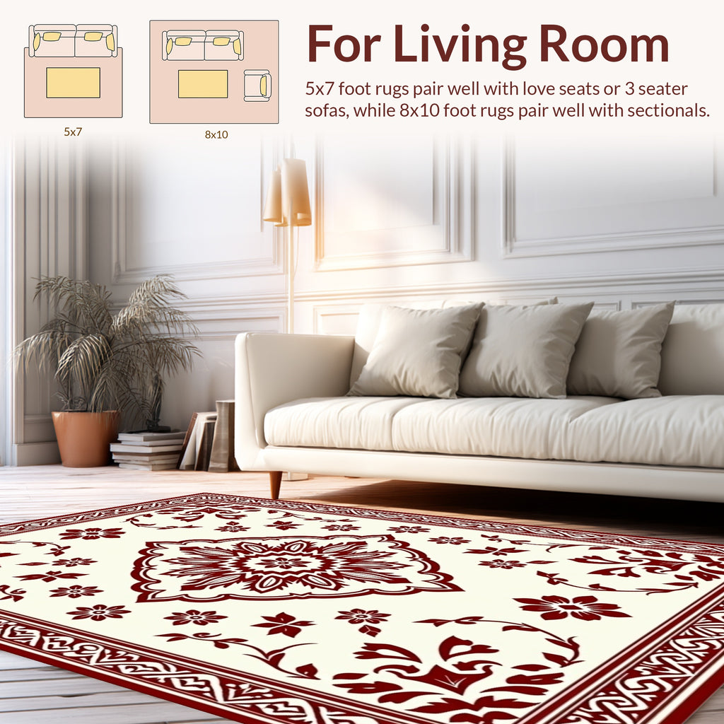 Classic Floral Medallion Pattern Rug