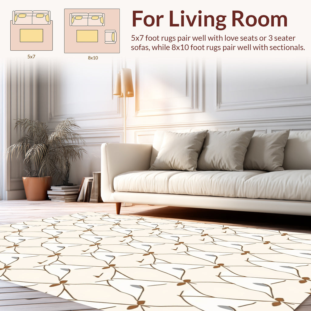 Pastel Abstract Petal Pattern Rug