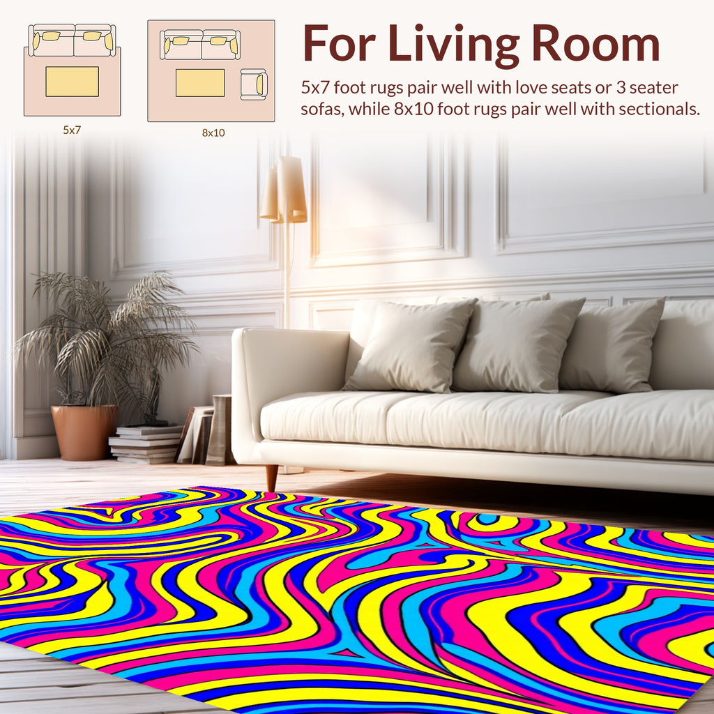 Groovy Swirls Pattern Rug