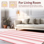 Pink And Red Striped Pattern Rug