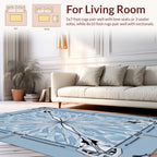Art Deco Inspired Geometric Snowflake Design Rug