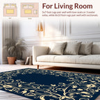 Ornate Floral Scrollwork Textile Design Rug