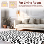 Simple Black Dot Pattern Rug