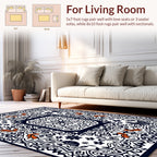 Elegant Butterfly Floral Scrollwork Design Rug