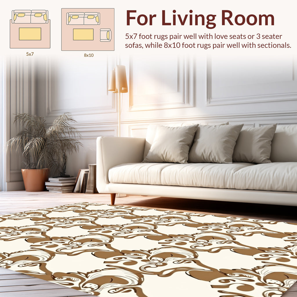 Brown Sketchy Organic Swirls Rug