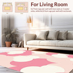 Soft Pink Cloud Pattern Rug