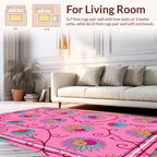 Colorful Floral Vine Pattern Rug