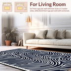 Abstract Organic Wave Pattern Rug