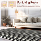 Abstract Vertical Line Pattern Rug