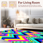 Bold Retro Zigzag Pattern Rug