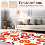 Whimsical Swirls Circles Pattern Rug