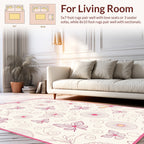 Floral Butterfly Swirl Pattern Rug