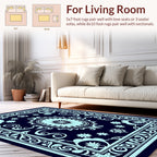 Art Nouveau Floral Medallion Design Rug