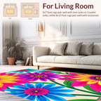 Vibrant Floral Pattern Rug