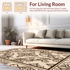 Brown Flourish Traditional Pattern Rug