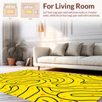 Whimsical Yellow Banana Pattern Design Rug