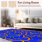 Vibrant Abstract Organic Pathway Rug