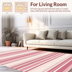 Striped Pattern In Pink Hues Rug