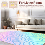 Pastel Swirl Abstract Pattern Rug
