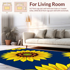 Vibrant Sunflower Pattern Rug