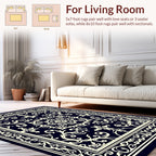 Elegant Cream Floral Detail Rug