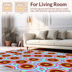 Whimsical Flower Swirl Pattern Rug