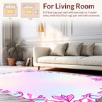 Pink And Aqua Floral Mandala Rug