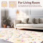 Soft Abstract Floral Pattern Rug