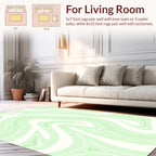 Soft Green Swirl Pattern Rug