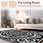 Monochromatic Intricate Symmetry Design Rug