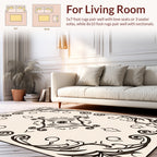 Ornate Floral Art Nouveau Design Rug