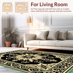 Classic Floral Scroll Border Design Rug