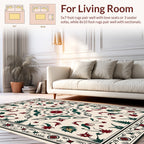 Ornate Floral Leaf Motif Rug