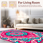 Bold Indian Inspired Floral Design Rug