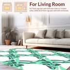 Abstract Green Geo Mesh Design Rug